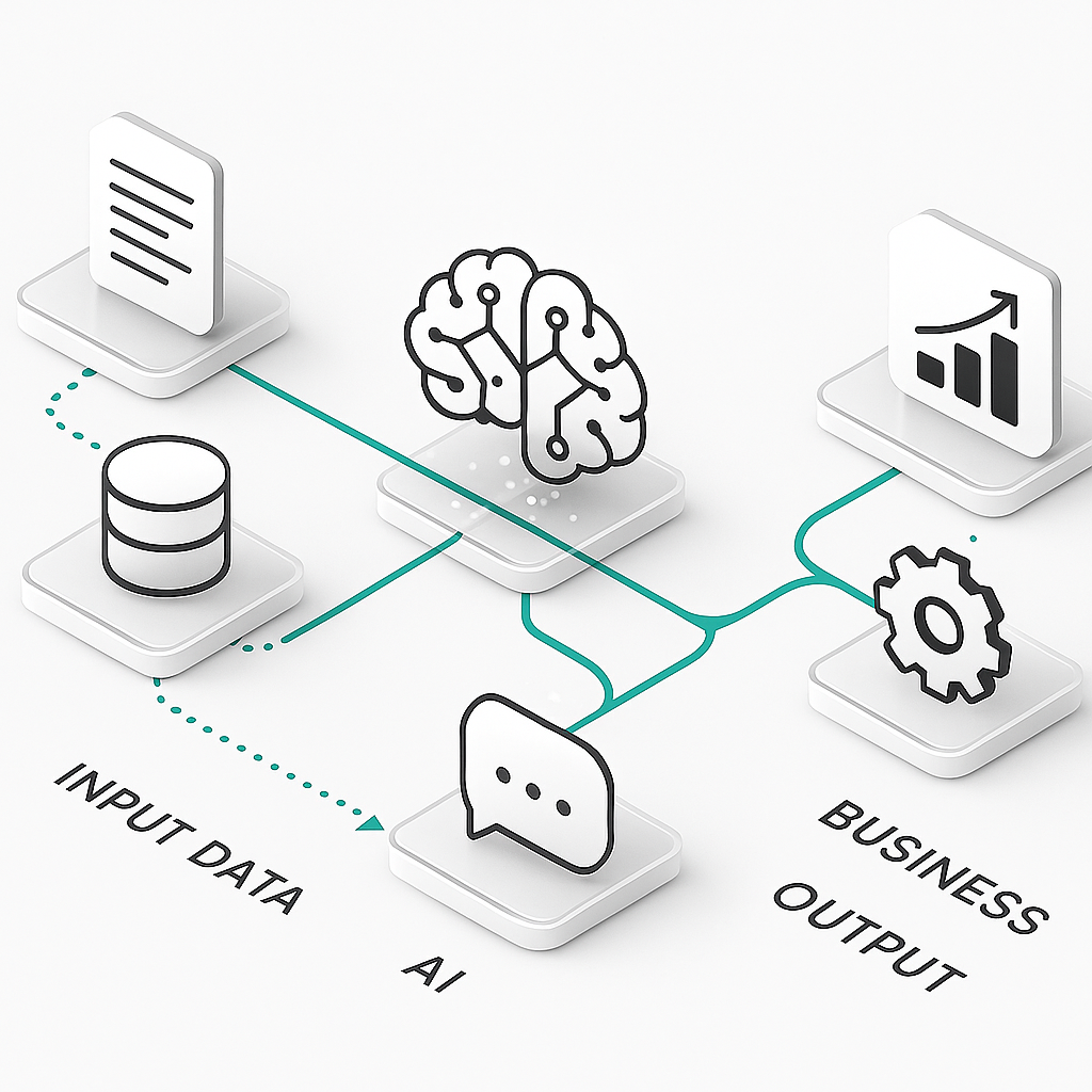 Illustration représentant notre studio tech et IA spécialisé dans les solutions digitales innovantes